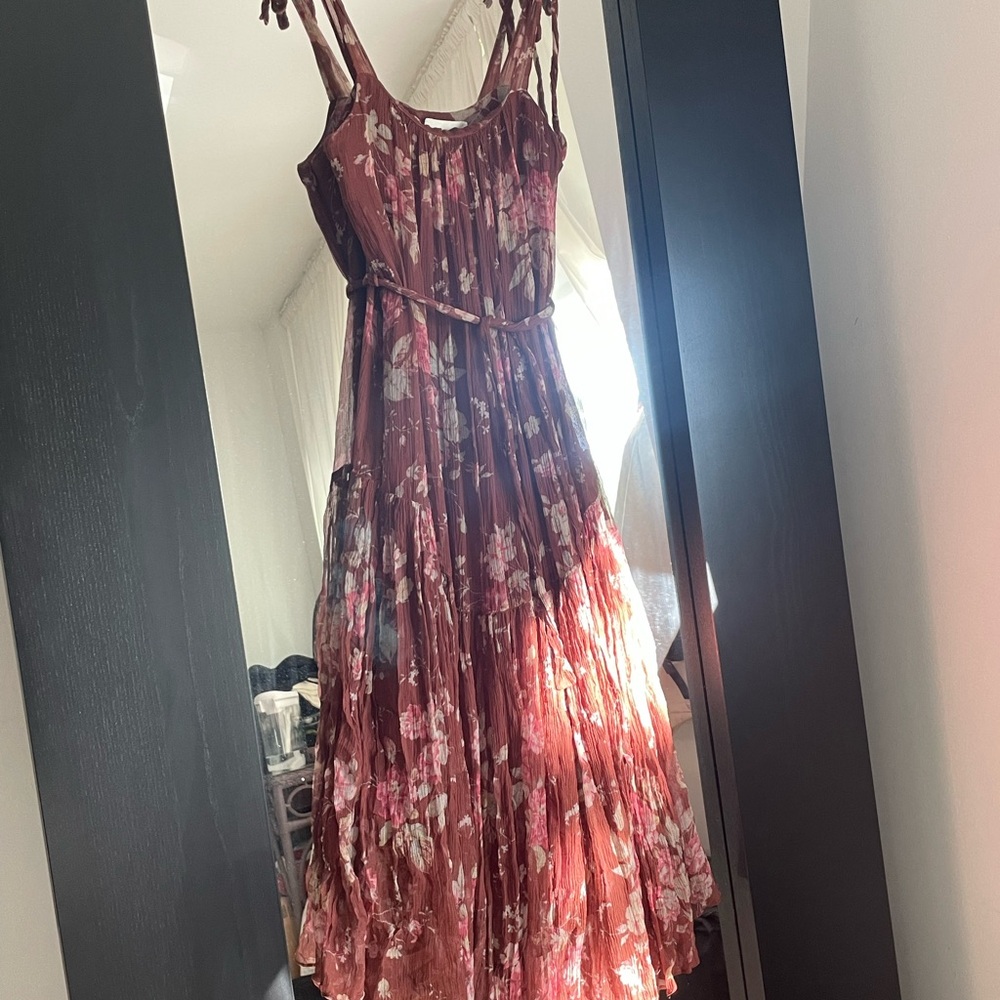 Zimmermann silk floral tank dress